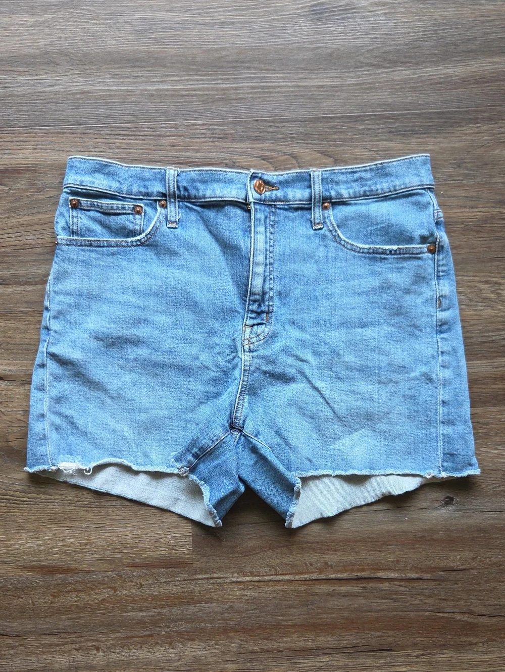 J. Crew Denim High-Rise Denim Shorts Blue Size 32
